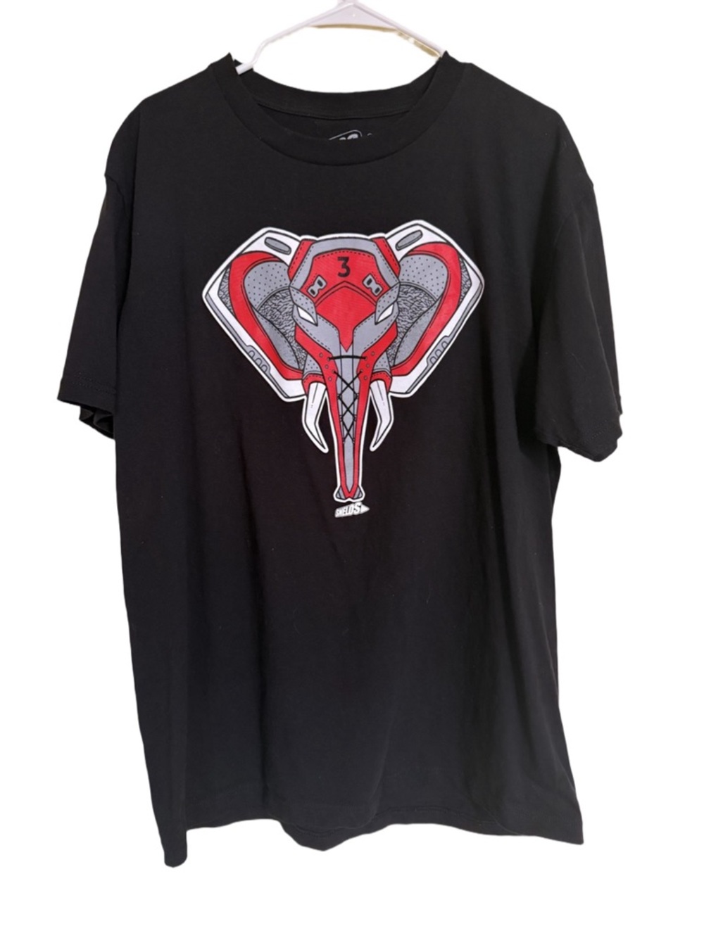 Snelos Match U Sneakers Black XL Jordan 3 Red Cement Sneaker Match Graphic Tee